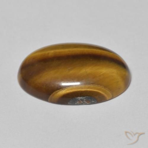 Œil de tigre Marron jaunâtre naturelle ovale, 8.67 ct, Opaque