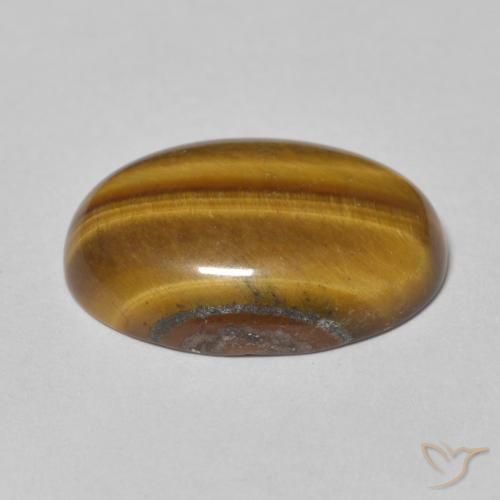 Œil de tigre Brun moyen naturelle ovale, 9.70 ct, Opaque