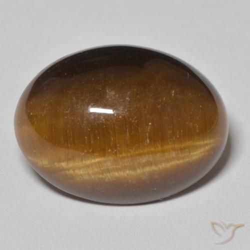 14.58ct Naturel Marron chaud Œil de tigre, ovale, Opaque