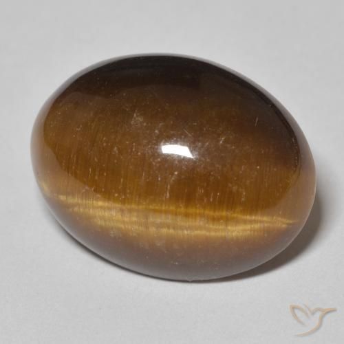 Œil de tigre Marron chaud naturelle ovale, 14.58 ct, Opaque