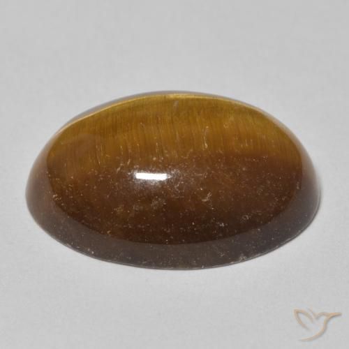 Œil de tigre Marron chaud naturelle ovale, 14.58 ct, Opaque