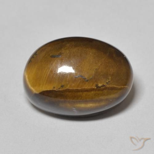 7.31ct Naturel Marron chaud Œil de tigre, ovale, Opaque
