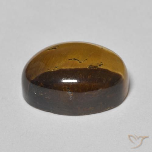 Œil de tigre Marron chaud naturelle ovale, 7.31 ct, Opaque