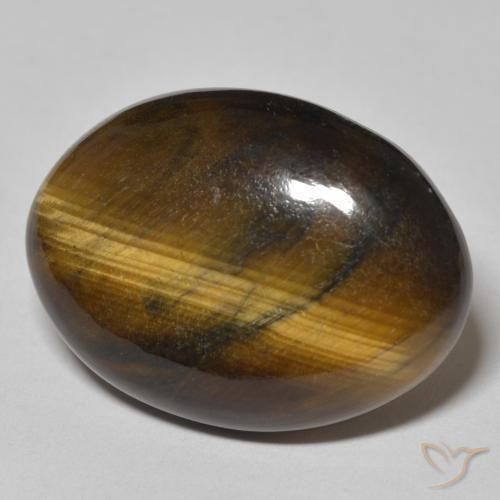 Œil de tigre Marron chaud naturelle ovale, 24.06 ct, Opaque