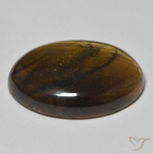 Œil de tigre Marron chaud naturelle ovale, 24.06 ct, Opaque