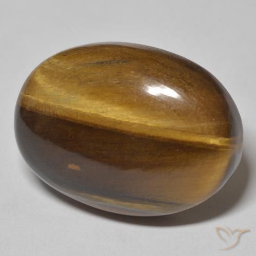 Œil de tigre Marron jaunâtre naturelle ovale, 34.23 ct, Opaque