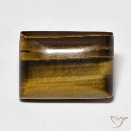 8.50ct Naturel Brun doré Œil de tigre, Baquette, Opaque