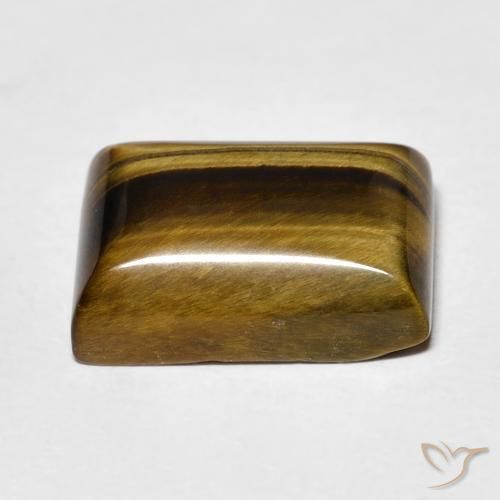 Œil de tigre Brun doré naturelle Baquette, 8.50 ct, Opaque