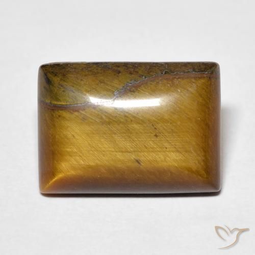 6.62ct Naturel Brun doré Œil de tigre, Baquette, Opaque