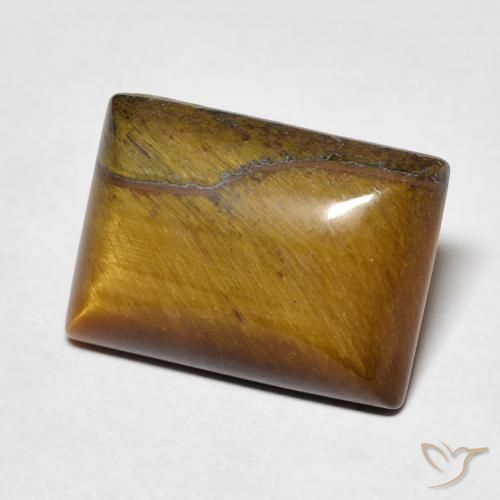 Œil de tigre Brun doré naturelle Baquette, 6.62 ct, Opaque