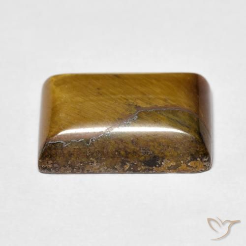 Œil de tigre Brun doré naturelle Baquette, 6.62 ct, Opaque