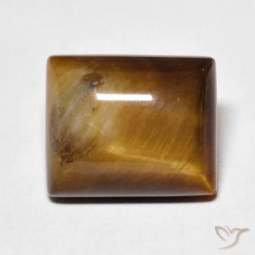 6.12ct Naturel Brun doré Œil de tigre, Baquette, Opaque