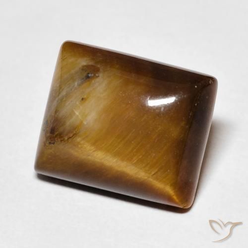 Œil de tigre Brun doré naturelle Baquette, 6.12 ct, Opaque