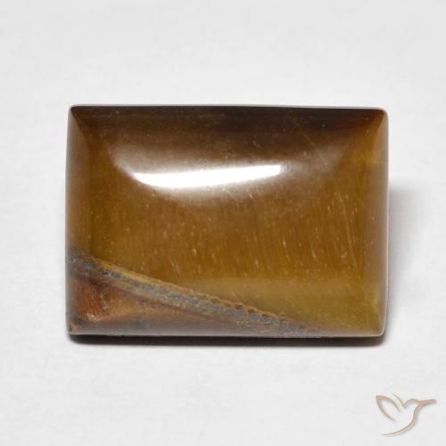 7.35ct Naturel Marron chaud Œil de tigre, Baquette, Opaque