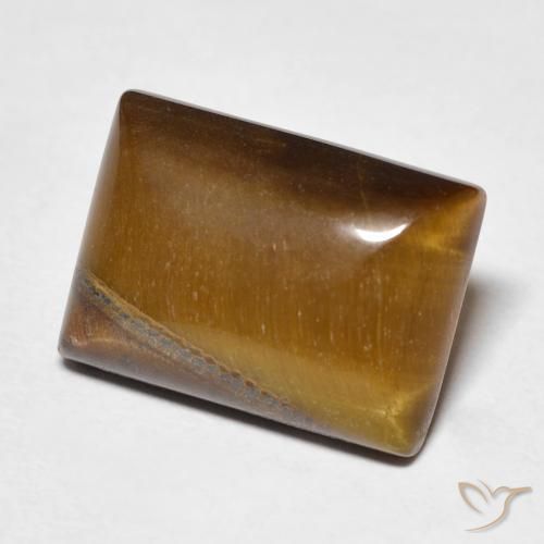 Œil de tigre Marron chaud naturelle Baquette, 7.35 ct, Opaque