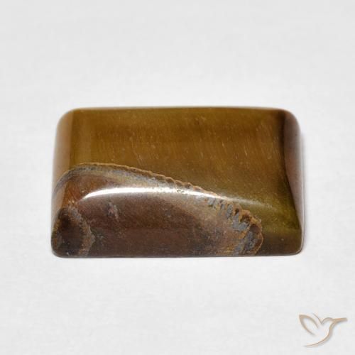 Œil de tigre Marron chaud naturelle Baquette, 7.35 ct, Opaque