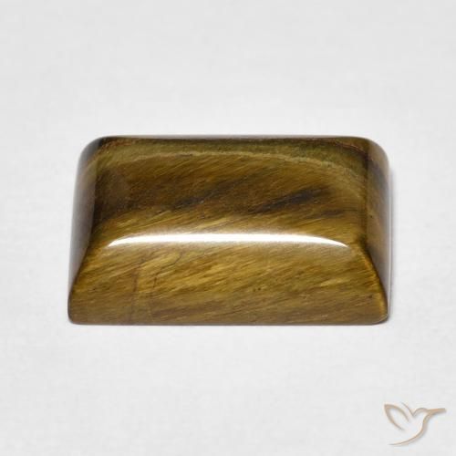 Œil de tigre Medium Light-Brown naturelle Baquette, 7.07 ct, Opaque