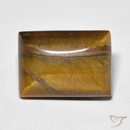 7.46ct Naturel Brun doré Œil de tigre, Baquette, Opaque