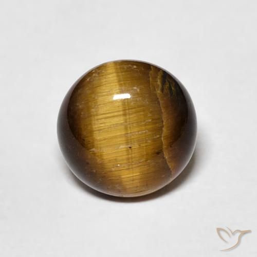 1.71ct Naturel Brun moyen Œil de tigre, Tour, Opaque