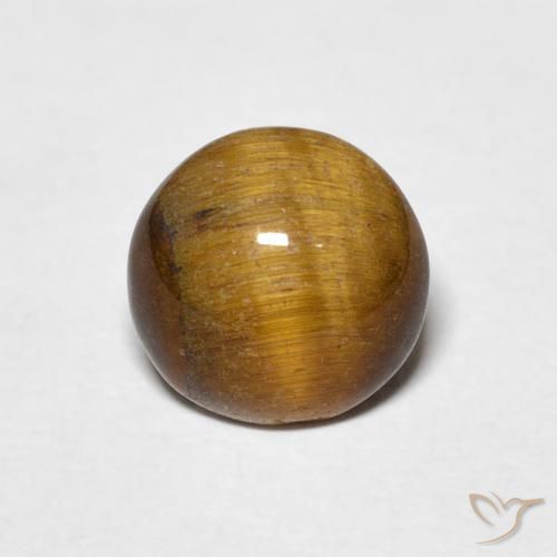 1.50ct Naturel Brun moyen Œil de tigre, Tour, Opaque