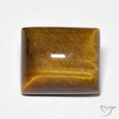 6.70ct Naturel Marron chaud Œil de tigre, Baquette, Opaque