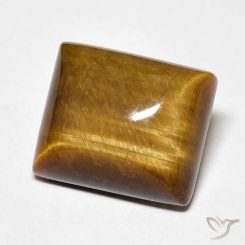 Œil de tigre Marron chaud naturelle Baquette, 6.70 ct, Opaque