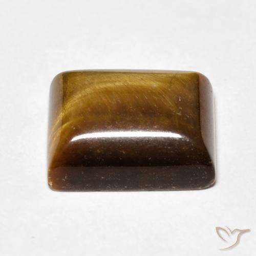 Œil de tigre Marron chaud naturelle Baquette, 6.70 ct, Opaque