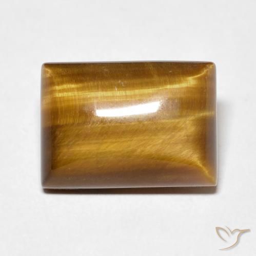 8.08ct Naturel Marron chaud Œil de tigre, Baquette, Opaque