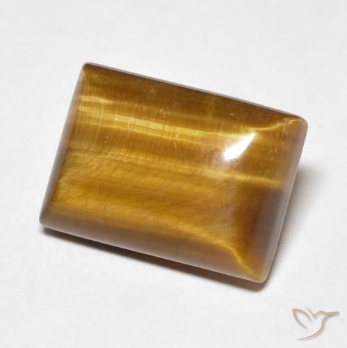 Œil de tigre Marron chaud naturelle Baquette, 8.08 ct, Opaque