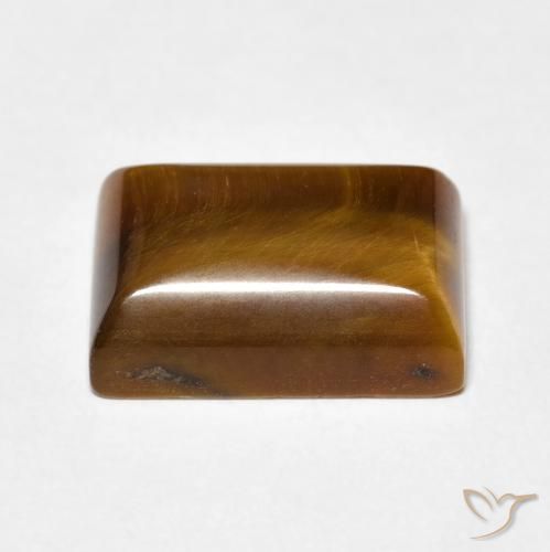 Œil de tigre Marron chaud naturelle Baquette, 8.08 ct, Opaque