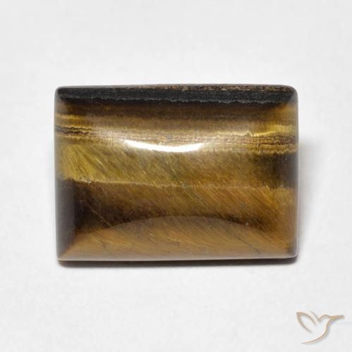 7.83ct Naturel Brun moyen Œil de tigre, Baquette, Opaque