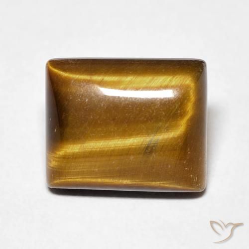 5.82ct Naturel Marron jaunâtre Œil de tigre, Baquette, Opaque