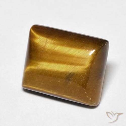 Œil de tigre Marron jaunâtre naturelle Baquette, 5.82 ct, Opaque