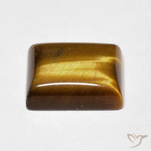Œil de tigre Marron jaunâtre naturelle Baquette, 5.82 ct, Opaque
