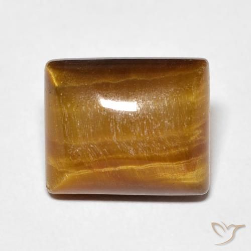 5.95ct Naturel Brun doré Œil de tigre, Baquette, Opaque