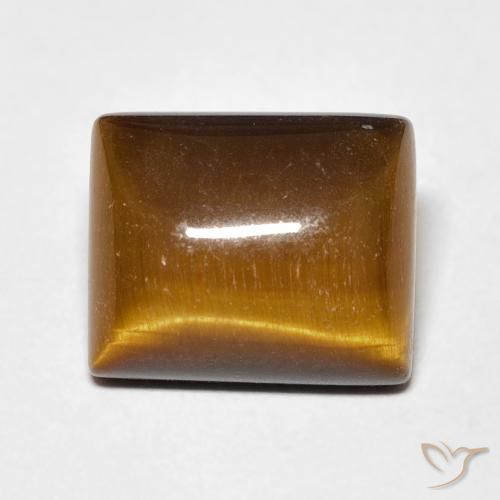 6.17ct Naturel Brun moyen Œil de tigre, Baquette, Opaque