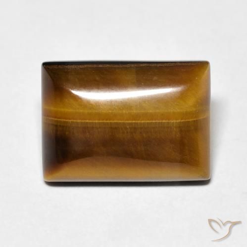 7.28ct Naturel Marron chaud Œil de tigre, Baquette, Opaque