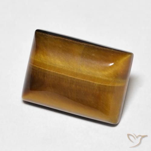 Œil de tigre Marron chaud naturelle Baquette, 7.28 ct, Opaque