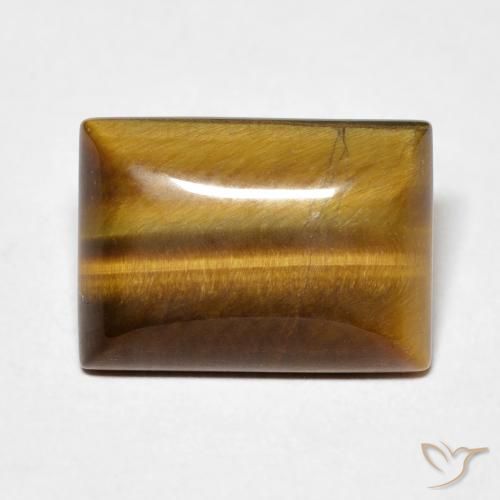 6.17ct Naturel Marron chaud Œil de tigre, Baquette, Opaque