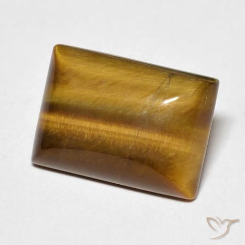 Œil de tigre Marron chaud naturelle Baquette, 6.17 ct, Opaque