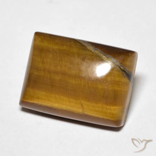 Œil de tigre Brun doré naturelle Baquette, 8.52 ct, Opaque