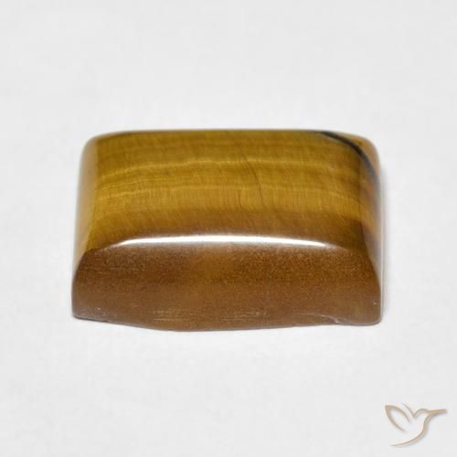 Œil de tigre Brun doré naturelle Baquette, 8.52 ct, Opaque