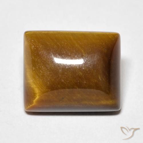 6.38ct Naturel Marron chaud Œil de tigre, Baquette, Opaque