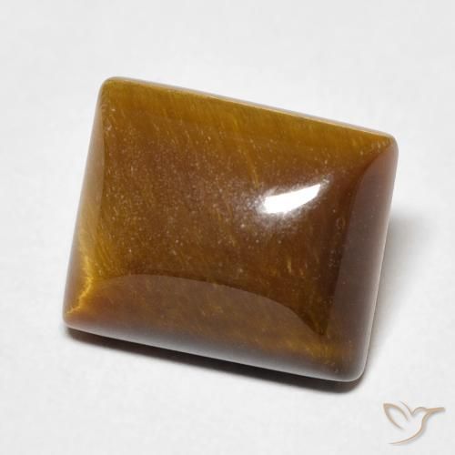 Œil de tigre Marron chaud naturelle Baquette, 6.38 ct, Opaque