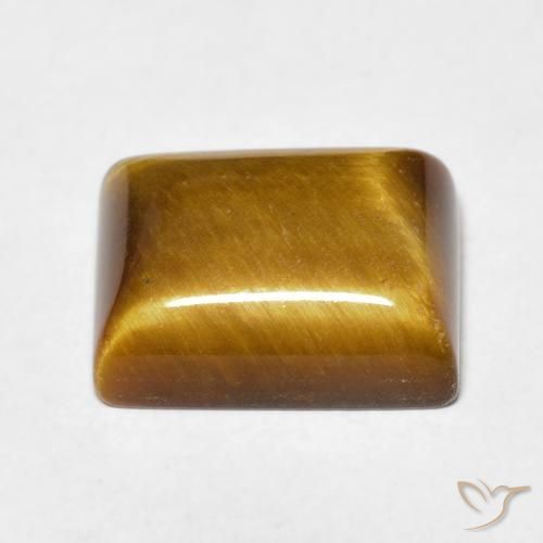 Œil de tigre Marron chaud naturelle Baquette, 6.38 ct, Opaque