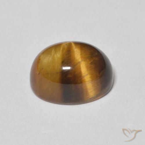 Œil de tigre Marron chaud naturelle ovale, 2.64 ct, Opaque