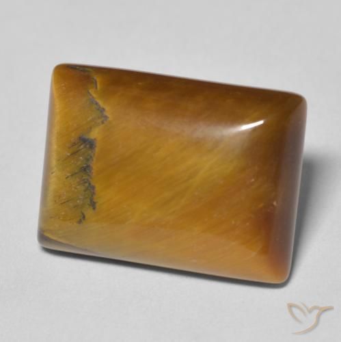 Œil de tigre Marron jaunâtre naturelle Baquette, 12.19 ct, Opaque