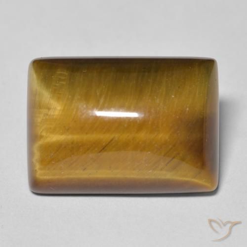 13.33ct Naturel Brun moyen Œil de tigre, Baquette, Opaque
