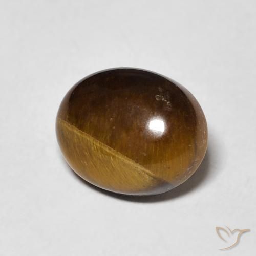 Œil de tigre Brun pain d'épices naturelle ovale, 2.83 ct, Opaque
