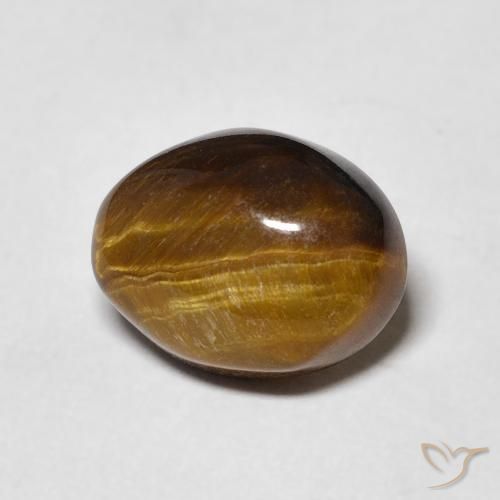 Œil de tigre Brun moyen naturelle ovale, 3.30 ct, Opaque